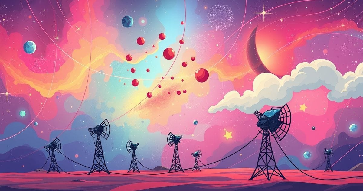 "Image of astronomers detecting repeated radio bursts from a distant, ancient 'dead' galaxy using the CHIME telescope."
