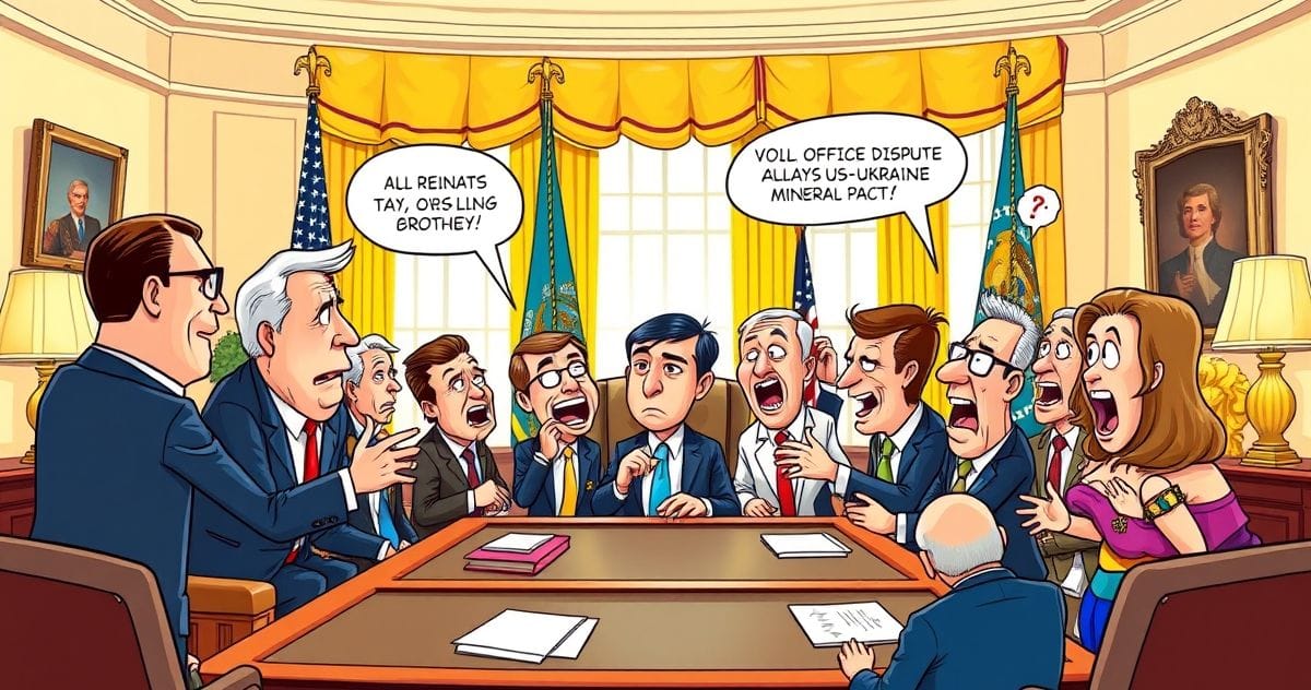 "Tensions in the Oval Office as US-Ukraine mineral pact stalls."